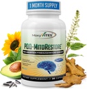 PQQ สมอง mittiSTESTEEESTEESTIME สําหรับหน่วยความจําและโฟกัส - Mitochendia Supplement with BioPQ-20mg - Forst Forst ไม่สังเคราะห์สารเคมี, การควบคุมและรองรับหัวใจ - 30 เวก้า Capsoles, Not GMO.