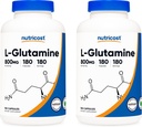 Nutricost L-Glutamin 800mg, 180 Kapseln (2 Flaschen)