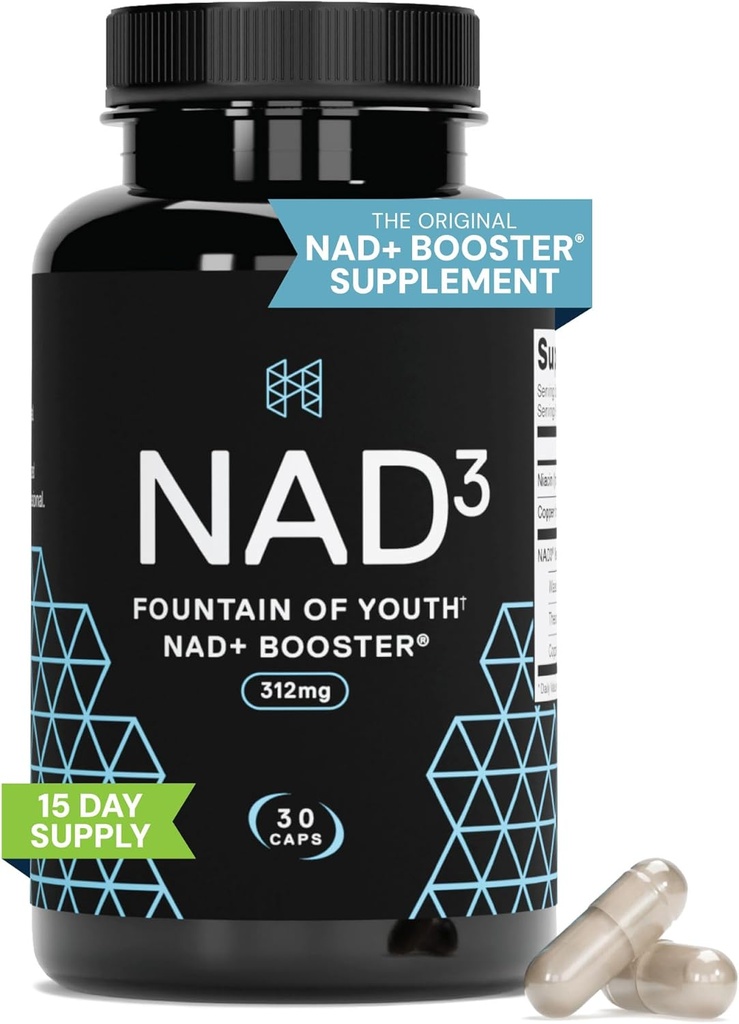 HPN NAD+ Booster – Nicotinamide Riboside Alternative (NAD3) per gli uomini e le donne | Anti invecchiamento NRF2 Attivatore, 312 mg per Serving – Integratore di energia naturale per la longevità e la salute cellulare, 30 pillole Veggie