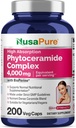 NusaPure Phytoceramidă Complex 10:1 Extract, 1030 mg echivalent cu 4000 mg capsule vegetale 200 (non-GMO) Bioperină