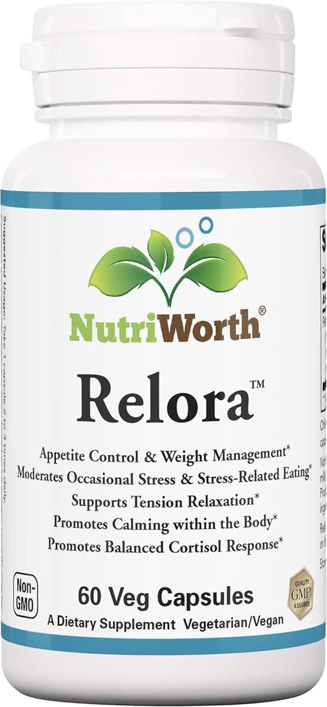 Relora - Stres & Greutate de management Supliment. 300MG Capsule vegetale - 60 Serviri per flacon.