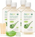 AloeCure USDA Organic Aloe Vera Juice laget innen 12 timers høst - ren aloe Juice Naturlig Digestive Supplement for å støtte digestion, immunsystem og balansert magesyre, 4 x 500 ml flasker