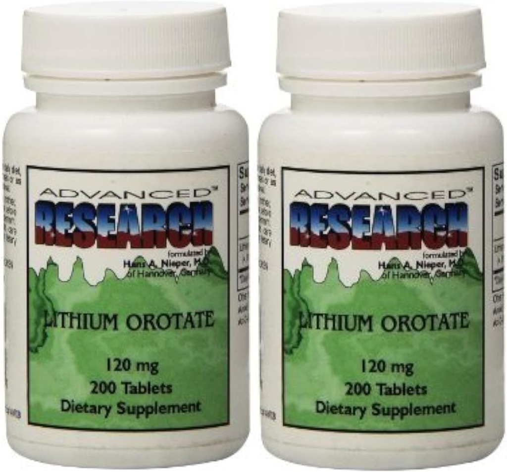 NCI Advanced Research Dr. Hans Nieper Litium Orotate Tabletit 120 mg 200 tablettia (pakkaus 2)