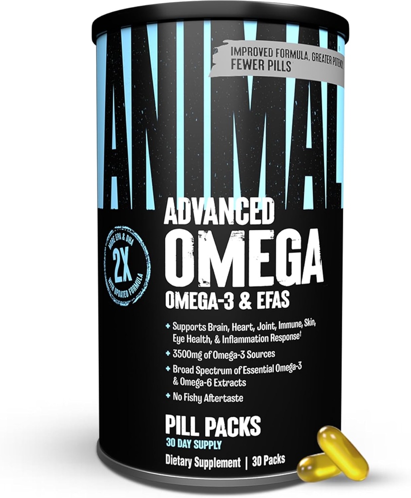 动物高级Omega 3 脂肪酸 - 3500mg EPA DHA 鱼油Omega 3 与CLA GLA ALA 为大脑皮肤眼膜联合保健 30 药丸包 3