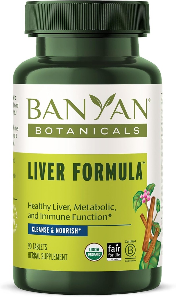 Banyan Botanicals Liver Formula - USDA Organic, 90 Tablets - Cleansing Bitter Herbs to Detoxify The Liver & Gallbladder*