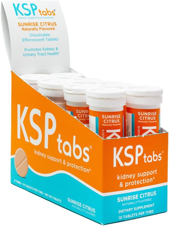 Sunrise Citrus All Natural Hydration & Kidney Health Supplement to Combat 칼슘 Oxalate Crystal Formation, 80 정제