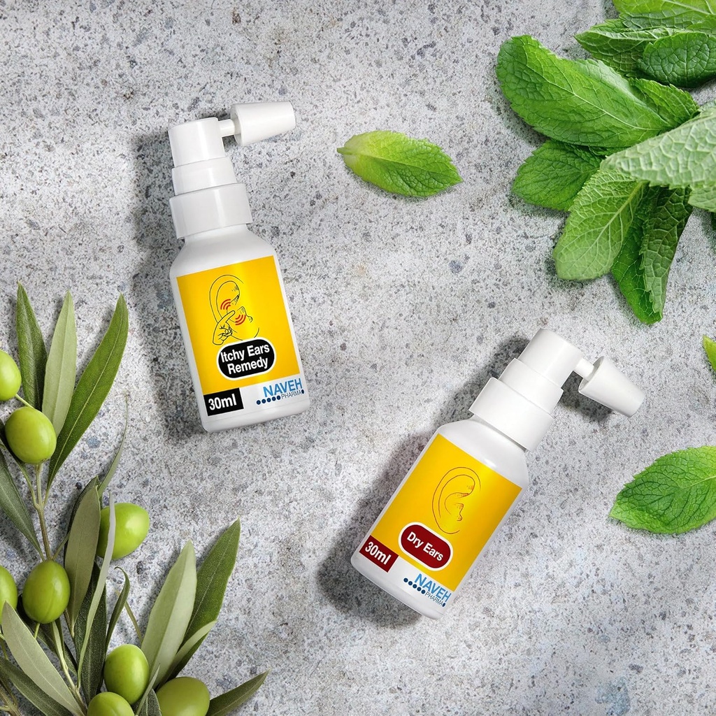 NAVEH PHARMAIITH หู resmedy หูทําความสะอาดและ itch การบรรเทา (1 fl oz) + NAVH PHH FEARMA หูแห้ง - หูว่ายน้ําลดลง สเปรย์ (1 proz)