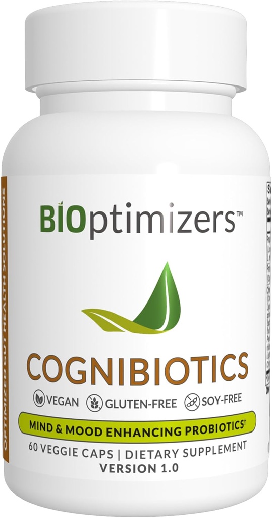BIOptimizers Cognibiotics Probiyotik Brain Supplement - Mood, Better Focus, Memory, Mental Clarity - 60 Capsules əlavə edir