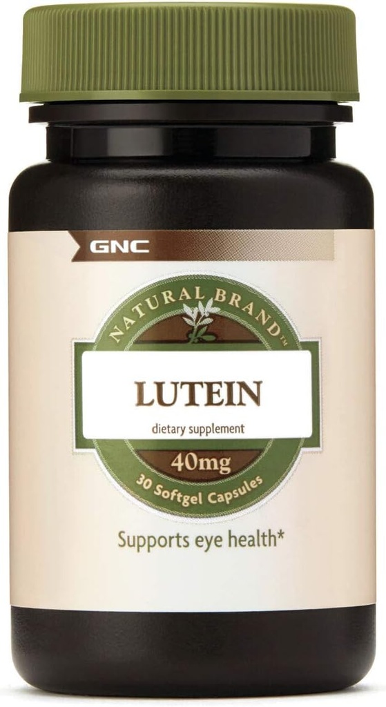GNC Natural Brand Lutein 40mg, 支持眼睛健康, 30软胶