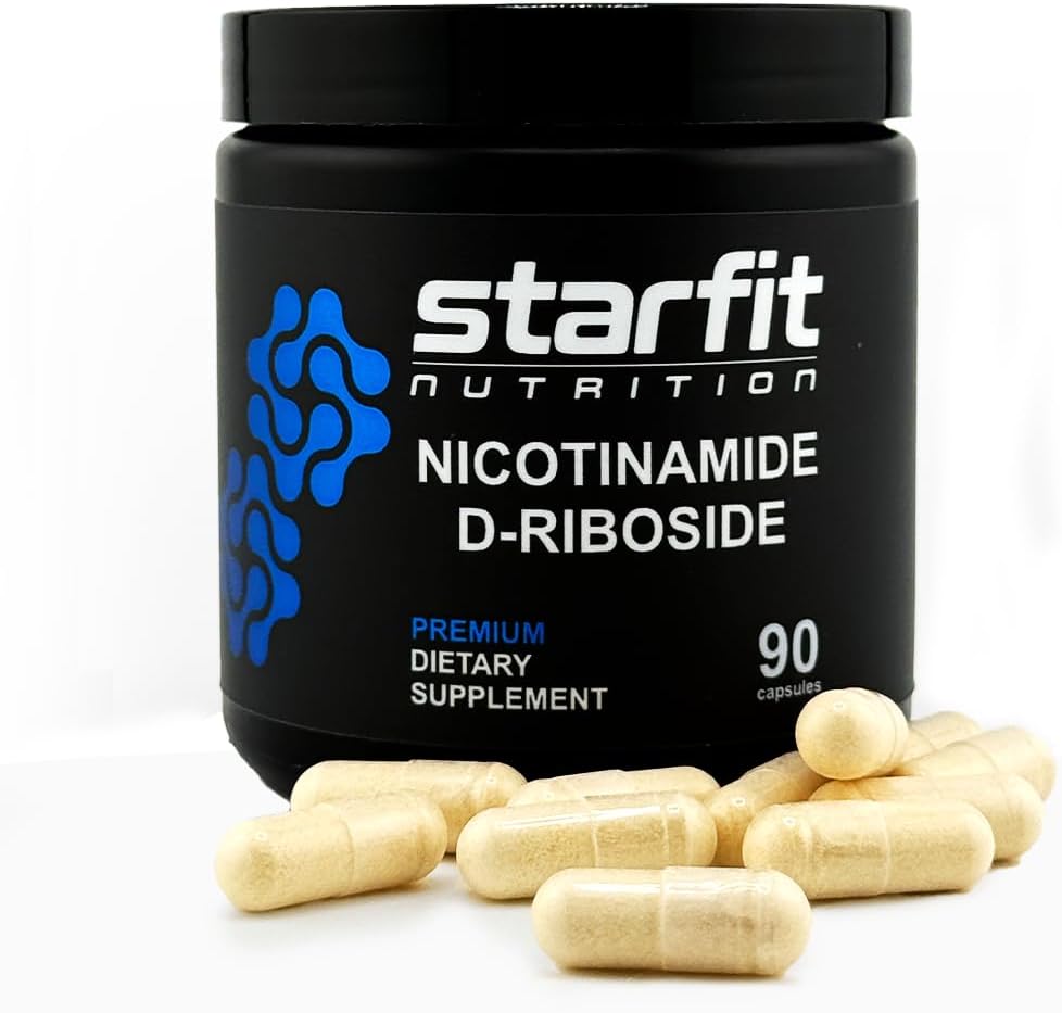 STARFIT - Nikotinamidi D- Ribosidi, Booster NAD+, Energy & Focus Supplement, anti-aging solutuki, 90 kapselia