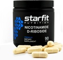 STARFIT - Nicotinamide D-Riboside, Booster NAD +, Suplemen Energi & Fokus, Dukungan Anti- Aging Cellular, 90 Kapsul