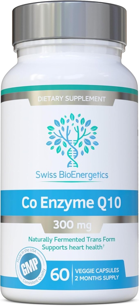 Co Enzyme Q10 CoQ10 300mg 60 Capsules - Superieure natuurlijk gefermenteerde Transvorm