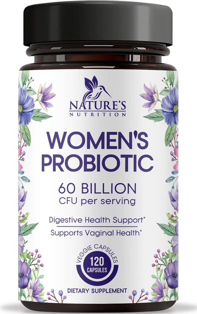 Probiotica voor vrouwen 60 miljard CFU - 16 strains, digestieve gezondheid, vaginale pH & Immune Support, Prebiotica & Cranberry, Gut Health & Urinary Support, Shelf Stable Women's Probiotic - 120 Capsules