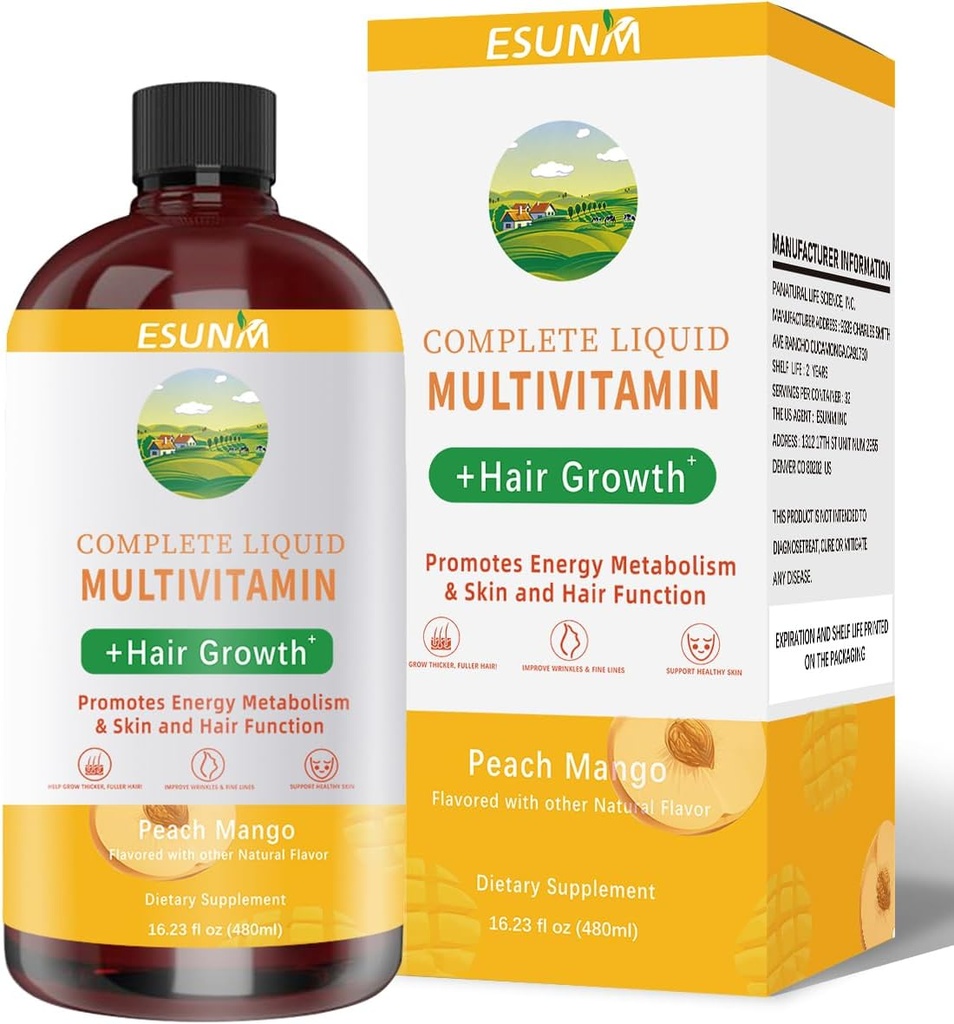 Multivitamine lichide complete + cresterea parului, promoveaza energie Metabolismul si pielea si parul Functioneaza