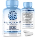 MaxLife Naturals Neuro NACET N-Acetyl L-Cysteine – 60 Capsules, 20x More Bioavailable Glycine NAC Supplement N-Acetyl Cysteine Ethyl Ester with Selenium, 10x Glutathione Boost for Brain & Lung Support