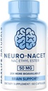 Neuro NACET - 60 cápsulas, N-Acetyl Cysteine Ethyl Ester - 20x Suplemento de glicina máis biodispoñible N-Acetyl Cysteine Selenium, 10x Glutathione Boost for Brain and Lung Support por MaxLife Naturals