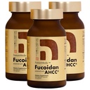 Fucoidan Powered with AHCC® Brown Seaweed Immunity Supplement with High Purity Mekabu Mozuku Agaricus 3 Bottles - 480 Vegetable Capsules