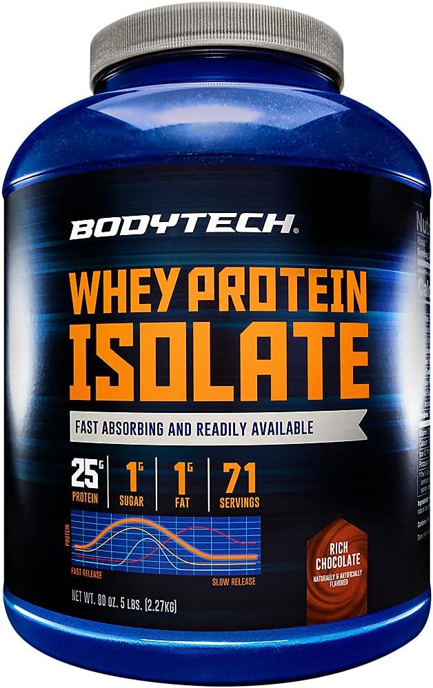 BODYTECH Whey Білок Ізолятний порошок - Багатий шоколад (5 л. / 71 Сервінги)