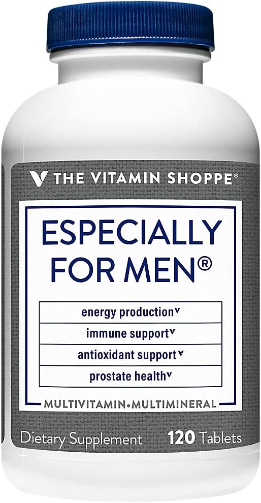 Vitamin Shoppe Xüsusi Men Multivitamin, Nutrient's & Herbs üçün Men's Wellness, Antioksidan Bu Support Energy Production, Immunity & Prostate Health (120 Tablet)