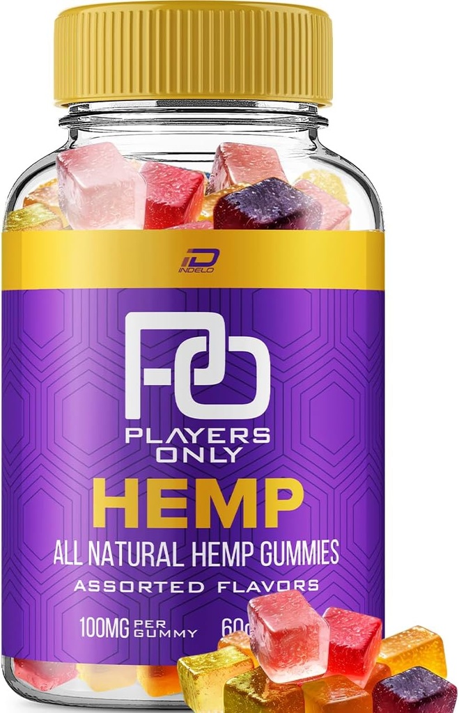 اللاعبون فقط همب غوميس - مع شركة Hemp Seed Extract PlayersOnly Hemp Gummies Tinnitus Herbal supplement, Health and Wellness Support, All Natural Players Only Gummy (1 Pack - 60 Gummies)