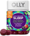 OLLY Muscle Recovery Sleep Gummies, Søvn og Sore Muscle Support, 3 mg Melatonin, Tart Cherry, vitamin D, Berry Flavor - 40 greve