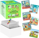 Secuencia para niños Tarjetas de rutina diarias Terapia del habla Material Desarrollo social y construcción de sentencias para niños ABA Terapia del material del habla Juego Inglés Idioma Bilingüe Aprendices ESL