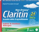 Claritin 24 ore Non-Drowsy Allergy compresse, 10 mg, 5 conte (708164)