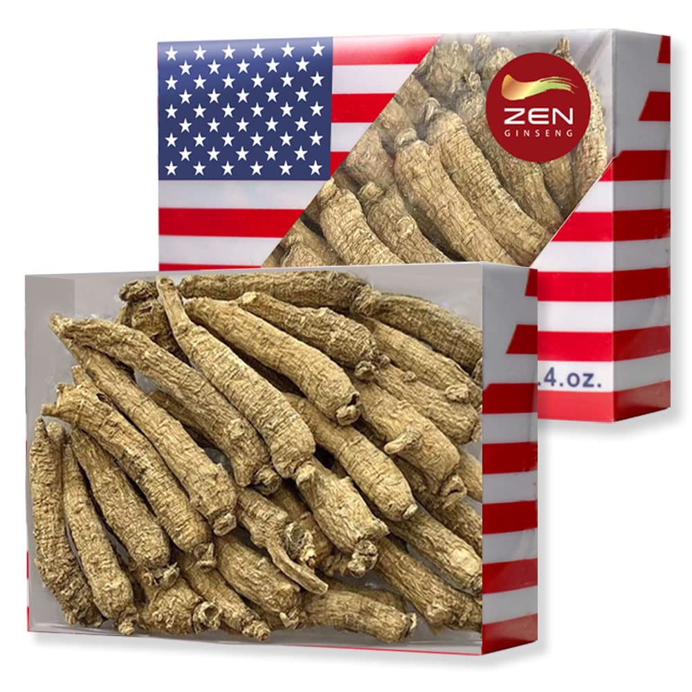 2 Boxes of Hand Selected American Ginseng Root-Small Tail (4oz/Box) 西洋参/花旗参 Panax Ginseng. Boosts Body Immunity, Energy & Stamina for Man & Women (8 Oz.)
