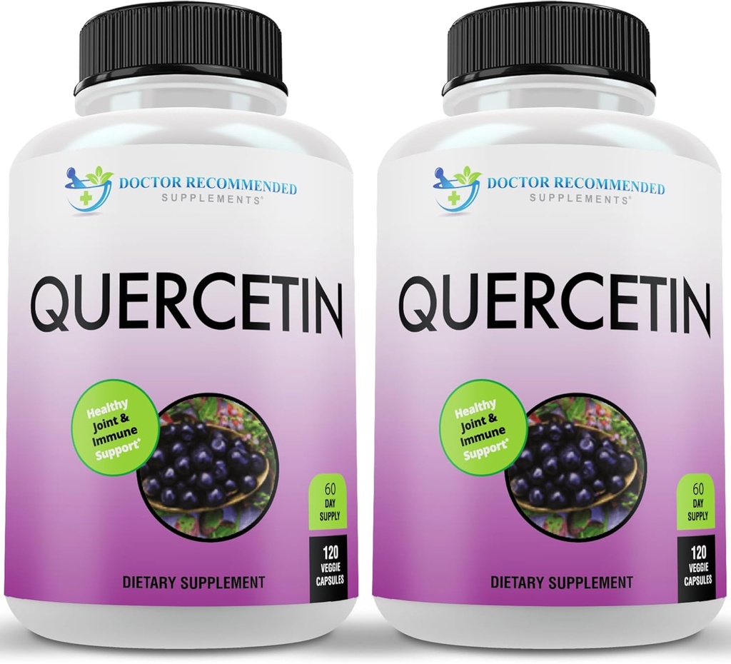 DOCTOR RECOMANDED SUPPLEMENTARI Quercetin 1000mg Per Serving - Integratore di vitamina, (Vegan | Non-GMO) (120 capsule di verdure, confezione di 2)