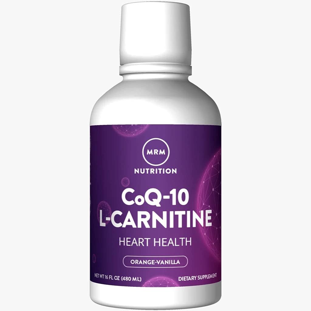 MRM 营养 CoQ-10 L-Carnitine 液体 |橙-瓦尼利亚 火焰 | 能量 + 抗氧化剂 | 天然衍生 CoQ-10| 32