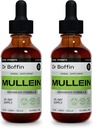 Mullein Leaf líquido Extracto 2 Fl Oz (Paqueo de 2) - Extra Strenght | Fórmula avanzada - Natural Supplement Tincture - Lung Cleanse e Detox - Saúde respiratoria e baixas de soporte inmune