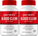 Genesis Blood Clean kapsułki - Advanced Formula Supplement for Maximum Strength - Natural Blood Vessel Cleaner, GenesisBlood Clean Pills, GenesisBloodClean Pastille Recenzje (2 Pack)