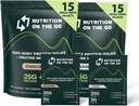 Nutrition On The Go Whey Protein Isolate Packets with Creatine - 25g Protein + 5g Creatine - Single- Serve Travel Protein Powder - Variety Pack (Vanilla & Chocolate) (30- Pack)