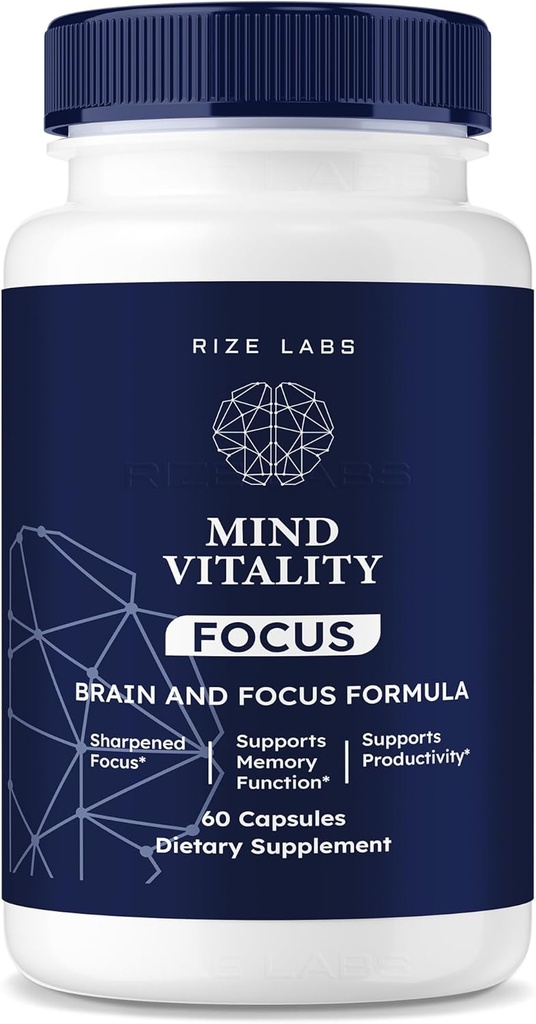 연구 실험실 Mind Vitality Focus 및 집중력 향상 및 Mid-Afternoon Fatigue (60 캡슐)