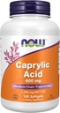 Now 食品补充剂,Caprylic Acid 600 mg, MCT(中天三聚氰化物), 100 软胶