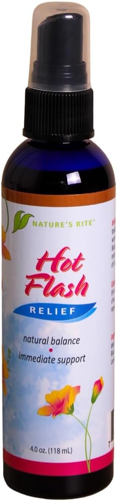 Mantilla de refrigeración Rite Hot Flash Relief, 4 oz – Natural Herbal Mist for Women’s Comfort, Refreshing Support for Hot Flashs – Made in USA