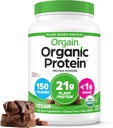 Orgaaniline Vegan Valgu Pulber, Kreemi Šokolaad Fudge - 21g Taimeproteiin, 6g Prebiootiline Fiber, Madala Net Carb, Ei Laktoosi Koostisosad, Ei Lisatud Suhkur, Non-GMO, Shakes & Smoothies, 2,03 lb