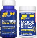 PRÍRODNÉ STACKS Mood Bites + Serotonín Mozog Food Bundle - Podporuje pozitívnu náladu a úľavu od stresu* - 90 kusov