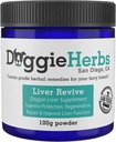 Liver Revive Dog Liver Health Supplement av Doggie Urter - Human Grade Herbal Plant Basert for Liver Healing, Beskyttelse, Reparasjon og forbedring 100g w/Scoop