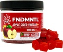 FNDMNTL Apple Cider Vinegar Gummies 126; Maitake, Shitake, Vitamin B12 14; 1000 mg 124; 60 Count 124; Glatin- Free, Gluten- Free, Vegan & Non-GMO