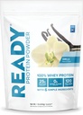 Ready® Protein Powder – 25g Whey Protein, 120 칼로리, 0g 추가 설탕 – 7 간단한 성분 – 인공 첨가물 없음 – 글루텐 프리, 클린 & 천연 – 바닐라 (1 파운드 가방)