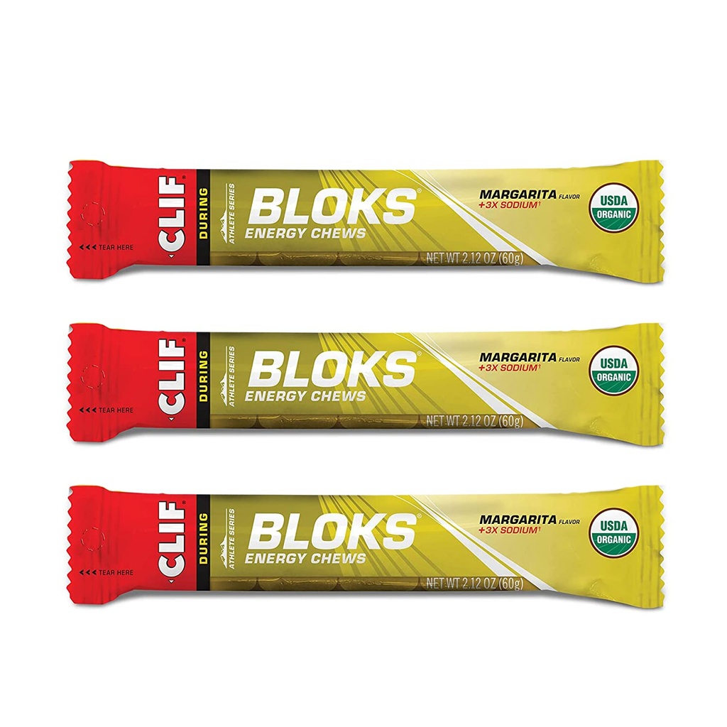 CLIF BLOKS - 에너지 Chews - 추가 Electrolytes- Non-GMO - 공장 기반 음식 - 사이클링 및 실행 운동 식사를위한 빠른 연료 (2.1 Ounce Packet, 3 카운트)