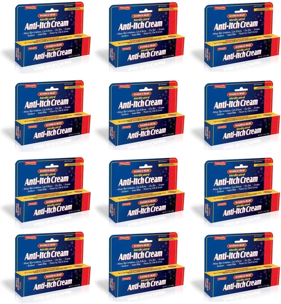 Maximal lättnad Medicated Anti-Itch Cream 12 Pack