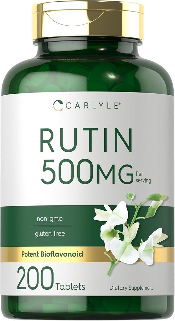 Carlyle Rutin Supplement 500mg | 200 Tabletten | Vegetarisch, Non-GMO, Glutenfrei