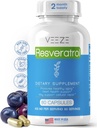 VeeZE Resveratrol Supplement 600mg 60 Kapsułki i 60 Służenia - Made in USA Natural & Organic Resveratrol - Bogaty w przeciwutleniacze i Trans Resveratrol dla Well- Being Support - Premium Organic Resveratrol