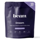 BEAM Dream Sleep Powder – Sleep Aid for Adults with Melatonin, Magnesium, L-Theanine, Reishi Mushroom & Apigenin Sleep Supplement, Sleepy Cocoa Bedtime Drink Mix, Cinnamon Cocoa Flavor, 30 Servings