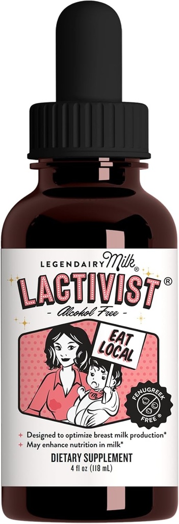 Lacticínio de leite legendário Drops, Suplemento de amamentação para aumentar o fornecimento de leite materno, Torbangun orgânico para a amamentação, Made in USA, Alcohol Free, 4 Fl Oz