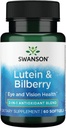 Swanson Standarted Lutein & Bilberry 60 Sgels