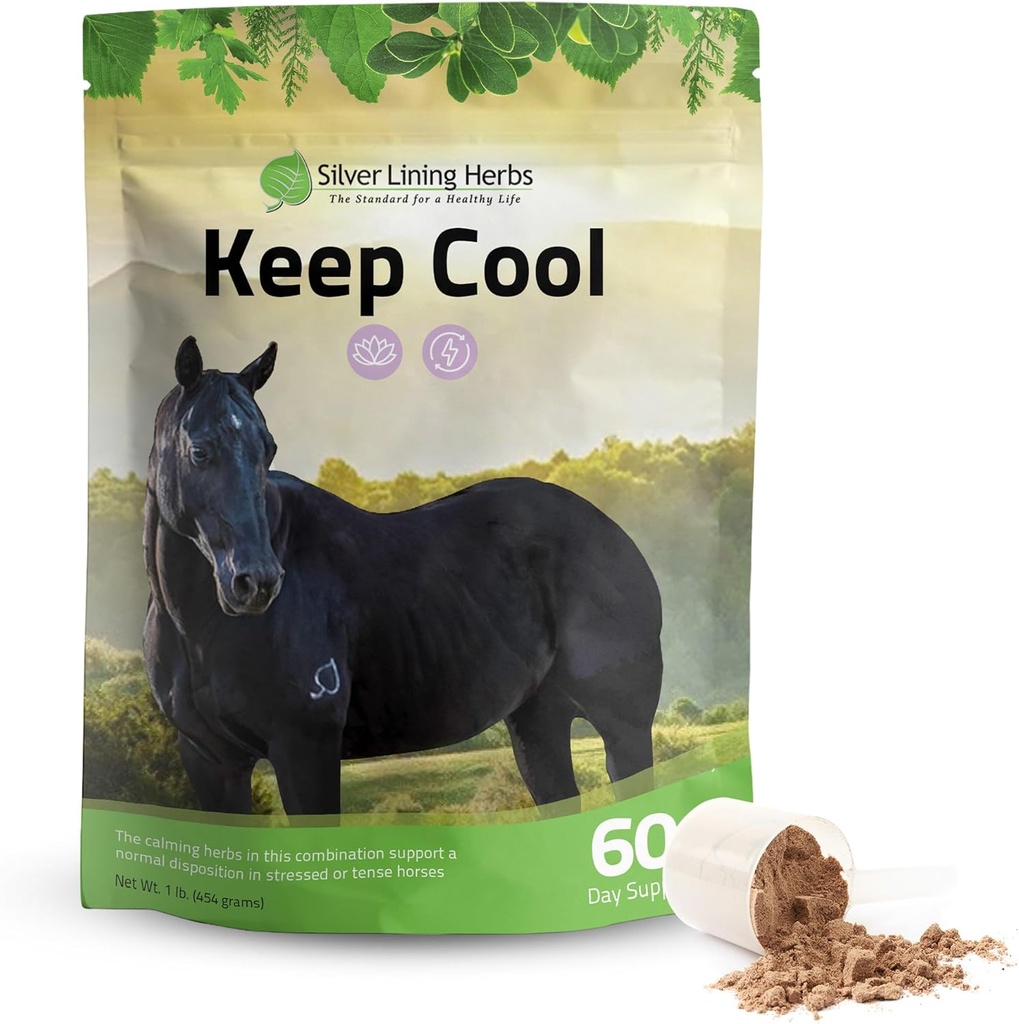 Herbs de forro de plata Mantenga el suplemento de calma de caballo fresco - Suplemento de calma de caballo - Suplementos de calma de caballo con hierbas naturales incluyendo la manzanilla, Echinacea, " Más - 1 lb 60-Day Supply