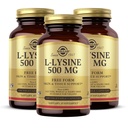 Solgar L-Lysine 500 mg - 100 Vegetable Capsules, Pack of 3 - Skin & Tissue Support - Non-GMO, Vegan, Kosher, Gluten Free - 300 Total Servings